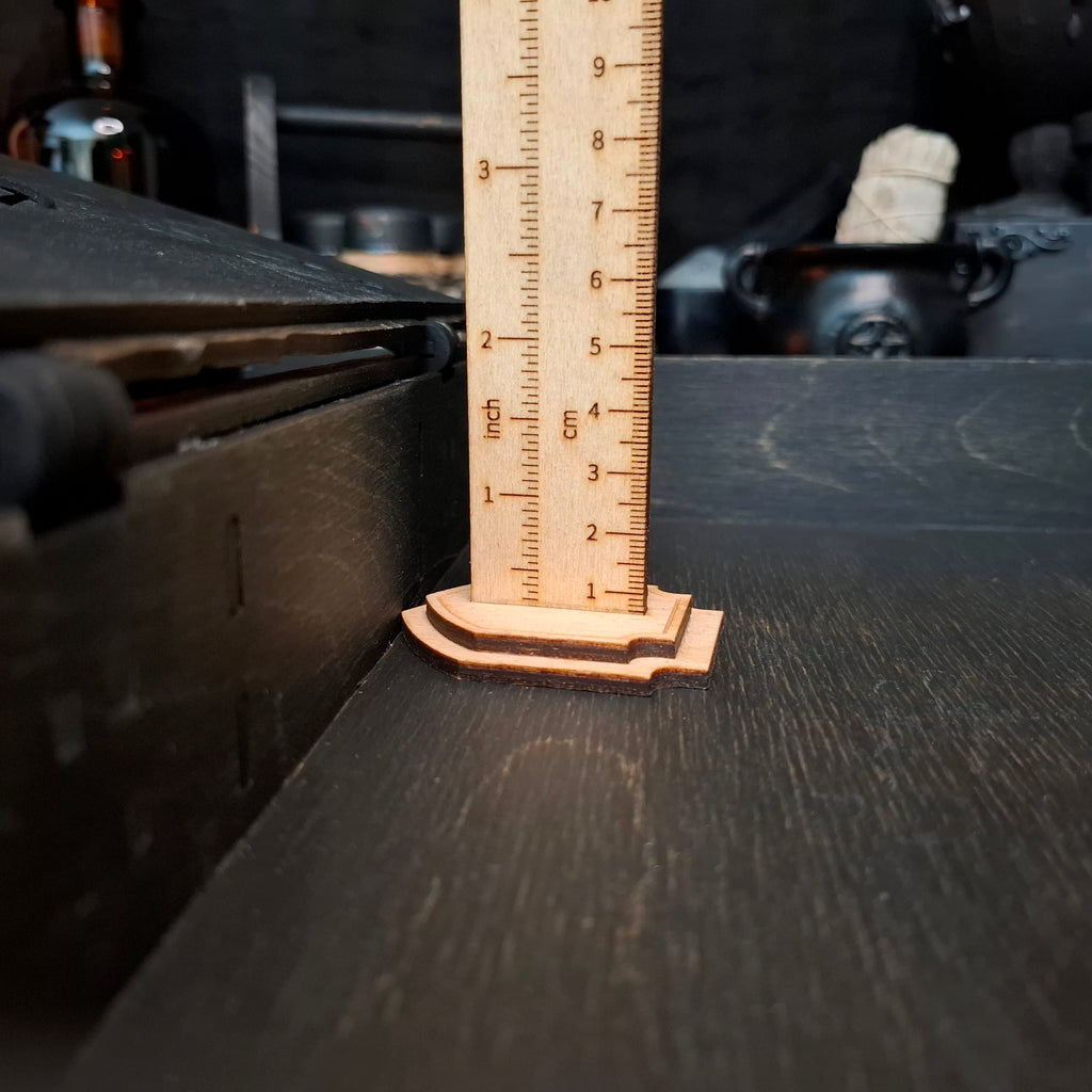 Inner depth measurement of raven witch book storage box